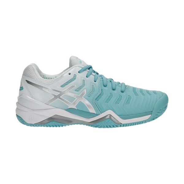 Asics – GEL-Resolution 7 Clay – Porcelain Blue -Silver-White lato 1